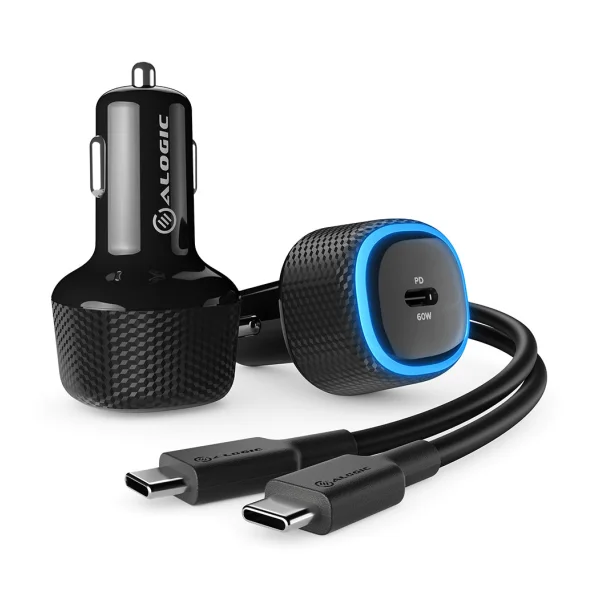 ALOGIC Schnelles USB-C-Autoladegerät – 60-W-Stromversorgung schwarz