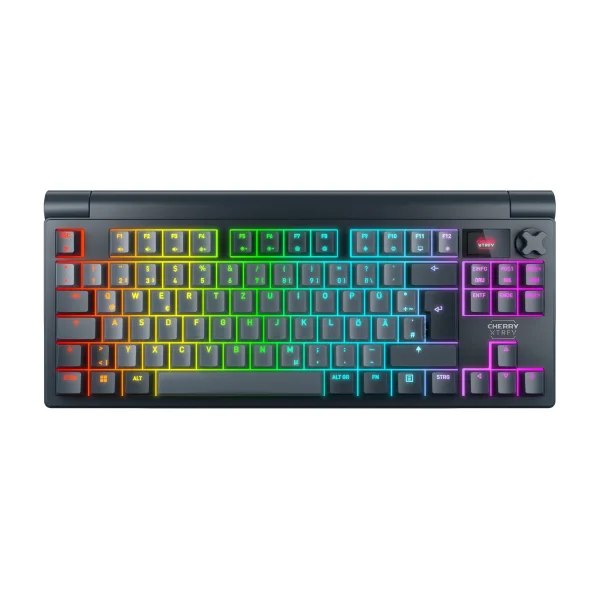 Cherry XTRFY MX 8.3 TKL Wireless Gaming Tastatur Schwarz | Hot-Swap, MX2A-Switches Red, 2.4 Ghz, Bluetooth, RGB
