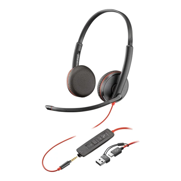 Poly Blackwire 3225 Stereo (UC) Headset USB-C/A, 3,5mm Klinke