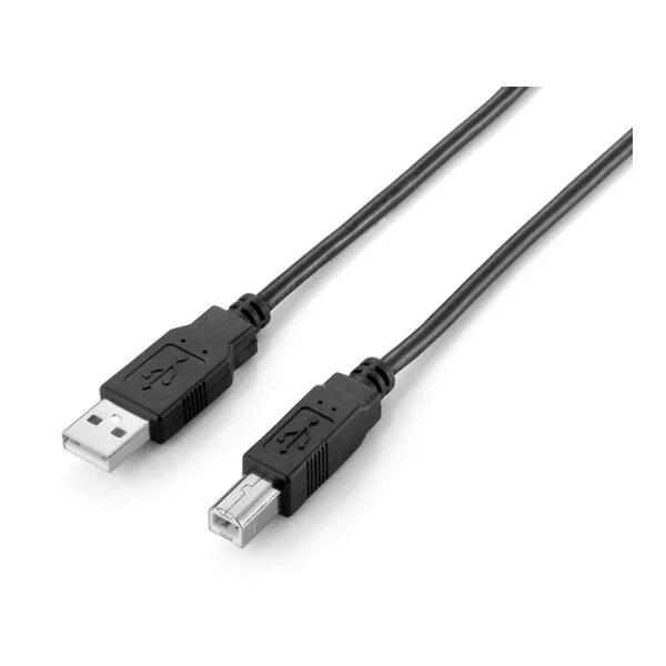 EQUIP 128863 USB 2.0 A auf B Kabel, 1.0m ,M/M, Schwarz