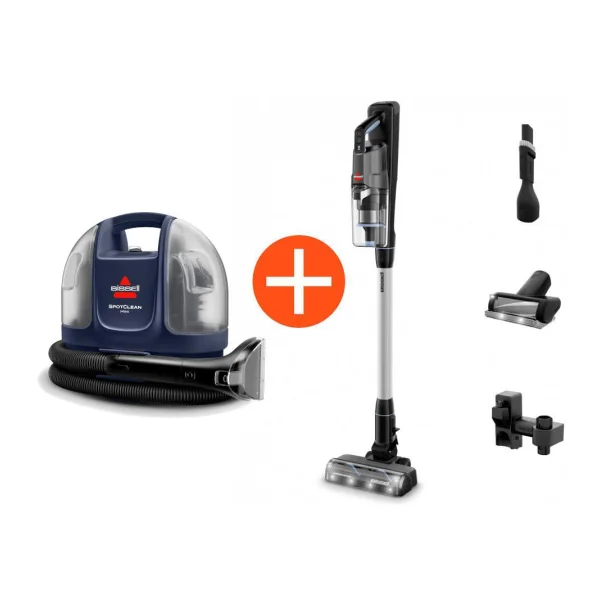 BISSELL PowerClean FurFinder Pro Stielstaubsauger + Spotclean Mini Pro Bundle