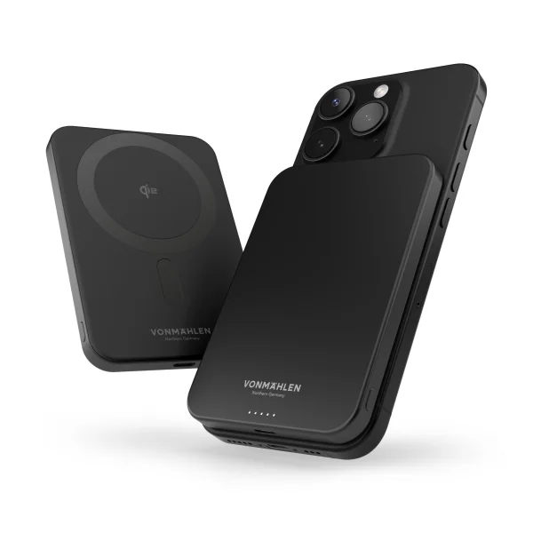 Vonmählen Evergreen Mag Magnetische Powerbank mit Qi2 20W schwarz