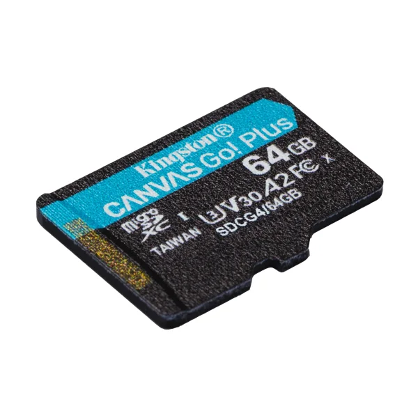 Kingston Canvas Go! Plus Gen4 64GB microSDXC Speicherkarte (200 MB/s, A2 U3) mit Adapter