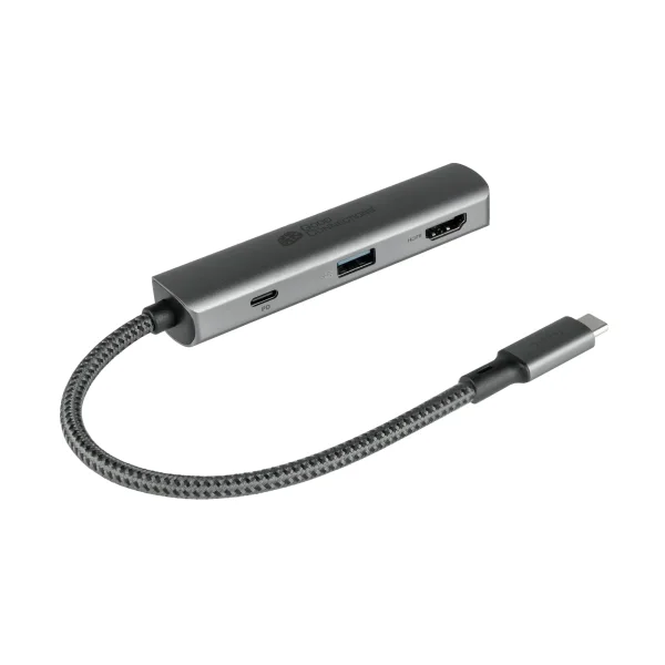 Good Connections USB-C-Hub (3-Port), 1x HDMI 2.0, 1x USB-C™ (PD 94W), USB 3.0 A