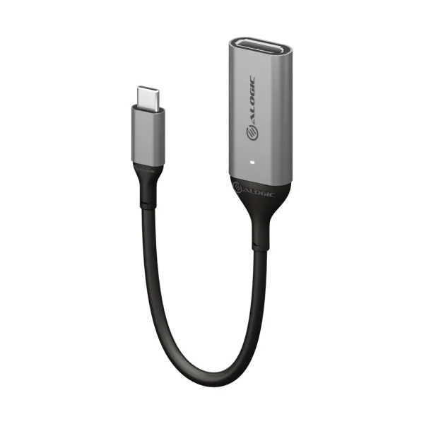 ALOGIC Ultra USB-C (männlich) auf DP (weiblich) Adapter grau 15 cm