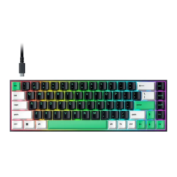 Razer Reclusa X Mini 65% Gaming-Tastatur, Hot-Swap, Orange Tactile Switches Gen-3, Chroma RGB, USB-C, Schwarz