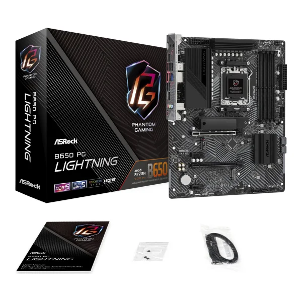 ASRock B650 PG LIGHTNING ATX Mainboard AM5/HDMI/M.2/USB-C