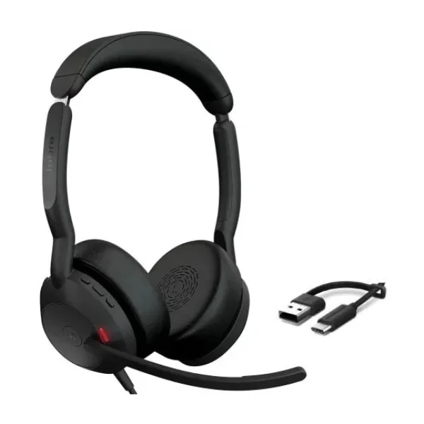 Jabra Evolve2 50 MS Stereo kabelgebunden Headset schwarz USB-A/C