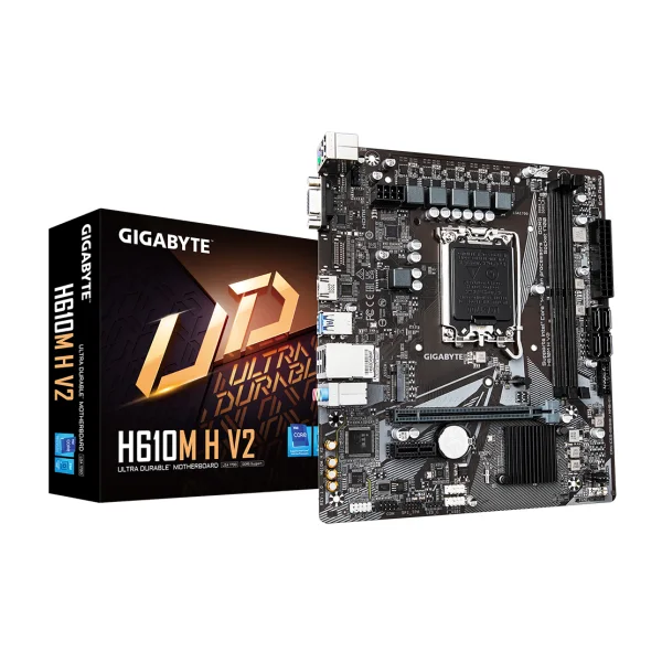 Gigabyte H610M H V2 mATX Mainboard Sockel 1700 HDMI/DVI/VGA/DP