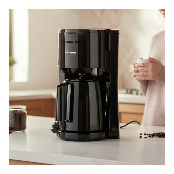 Filterkaffeemaschine mit Thermokanne KA 9306 schwarz SEVERIN