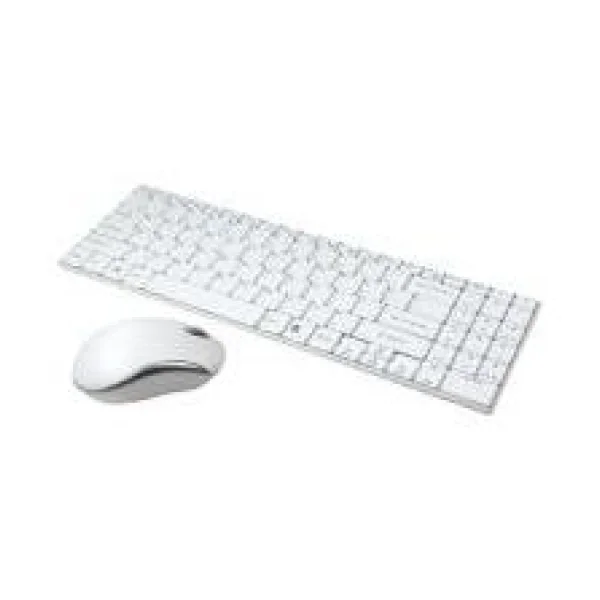 Logilink Combo Set with Autolink - Tastatur-und-Maus-Set - drahtlos - 2.4 GHz - Deutsch - weiß (ID0109)