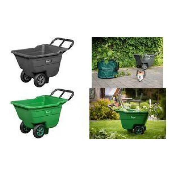 Bradas Gartenschubkarre HANDY-GO, 90 Liter, anthrazit belastbar: bis 150 kg, Schale aus Kunststoff mit Stahlgriff, - 1 Stück (TQ-WB090BK)