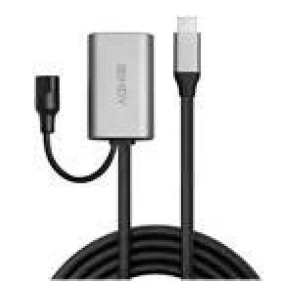 Lindy Active Extension Cable - USB-Verlängerungskabel - USB-C (M) bis Gleichstromstecker, USB-C (W) - Thunderbolt 3 / USB 3.0 / USB 3.1 Gen 1 - 5 m - aktiv - Schwarz