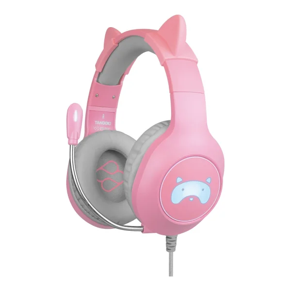 FR-TEC Tanooki Kopfhörer Kabelgebunden Kopfband Gaming Grau - Pink (FT2021)
