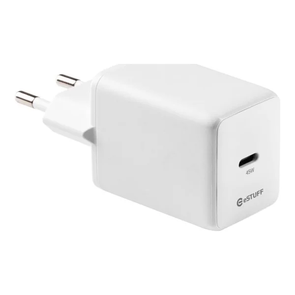 eSTUFF INFINITE (GRS) USB-C Charger EU PD 45W GaN. 1 x USB-C. (ES637046-BULK)
