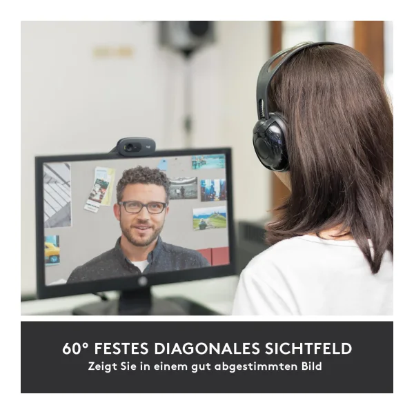 Logitech C505 HD Webcam 1280 x 720 Pixel USB Schwarz (960-001363)