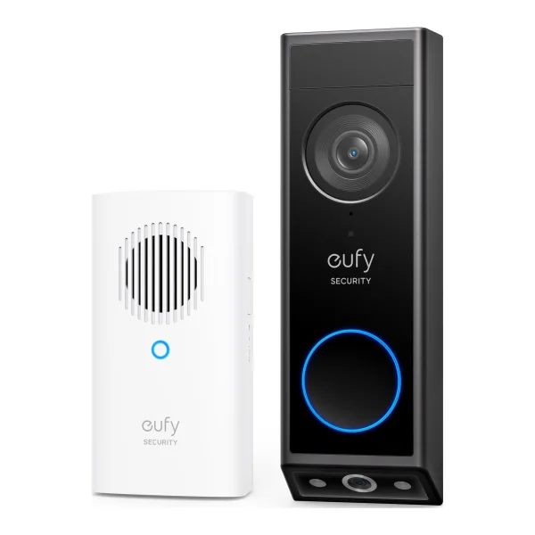 Anker Eufy Video Doorbell 2K - Smarte Türklingel mit Glocke - mit Kamera - kabellos - Schwarz - mit Edge HomeBase Mini (E8214311)