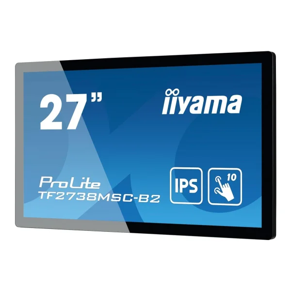 iiyama ProLite TF2738MSC-B2 - LED-Monitor - 68.6 cm (27) - offener Rahmen - Touchscreen - 1920 x 1080 Full HD (1080p) @ 60 Hz - A-MVA+ - 300 cd/m² - 3000:1 - 5 ms - HDMI, DVI, DisplayPort - Lautsprecher - Schwarz