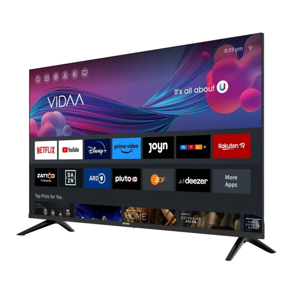 Dyon 100 cm LED-Fernseher, 40 Zoll, Auflösung: 1.920x1.080 Pixel, Full HD, H.265 HEVC, Empfänger DVB [Energieklasse E] (D800227)