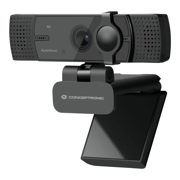 Conceptronic AMDIS07B - Webcam - Farbe - 8,3 MP - 3840 x 2160 - 4K - feste Brennweite - Audio - USB 2.0 - MJPEG, YUY2 - Gleichstrom 5 V