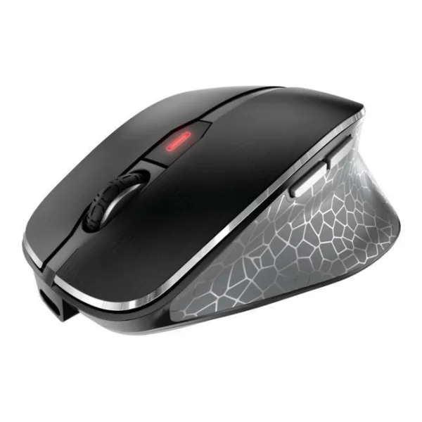 CHERRY MW 8C ERGO - Maus - ergonomisch - optisch - 6 Tasten - kabellos - 2.4 GHz, Bluetooth 4.0 - kabelloser Empfänger (USB) - Schwarz