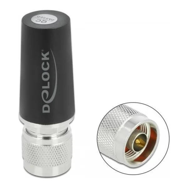 DeLOCK - Antenne - Mobiltelefon, Wi-Fi - 3 dBi - ungerichtet - außen, am Dach montierbar - Schwarz (12604)