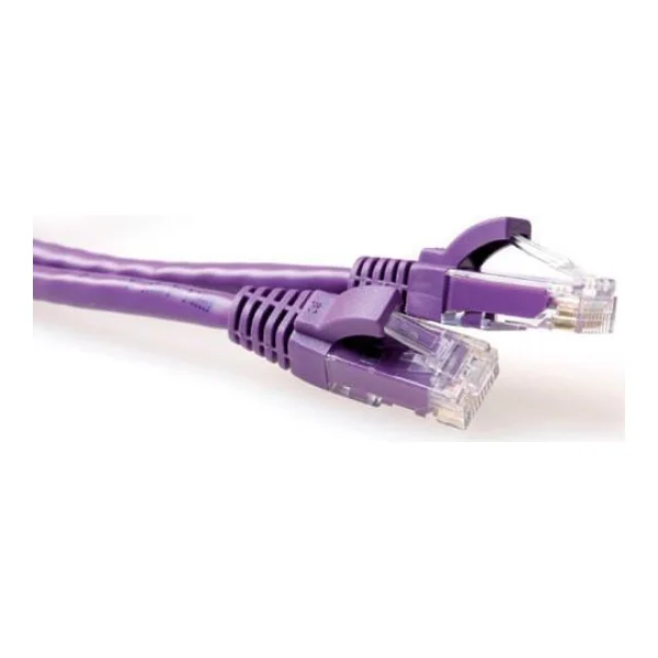 ACT Purple 20 meter U/UTP CAT6 patch cable snagless with RJ45 connectors. Cat6 u/utp snagless pl 20.00m (IS1720)