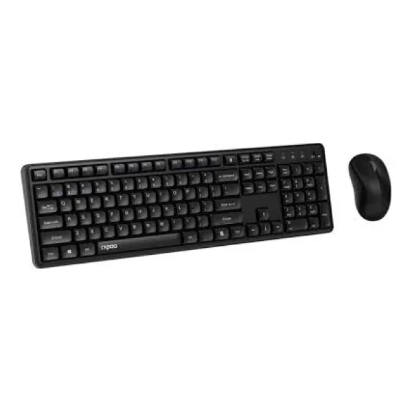 Rapoo 8150M Silent Multi-Mode Tastatur-Maus-Set QWERTZ DE kabellos Schwarz