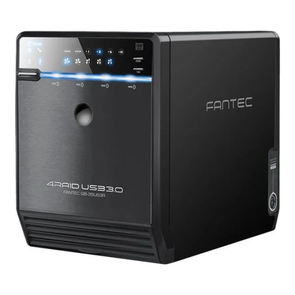 Fantec QB-35U31R Festplatten-Wechselgehäuse 4x SATA USB 3.1 Gen 2 Tower Schwarz (2124)