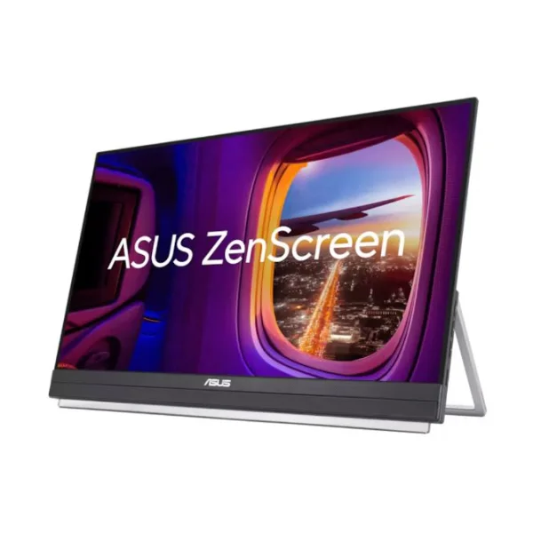 ASUS ZenScreen MB229CF tragbarer Monitor - 22 Zoll (21,5 sichtbar) FHD (1920 x 1080), IPS-Technologie, 100Hz, USB-C® PD 60W, Lautsprecher, Tragegriff/Kickstand-Design, C-Klemme, Trennwandhaken, Subwoofer, 2.1 Kanal Audio, grüne Nachhaltigkeit [Energieklasse D] (90LM08S5-B01A70)