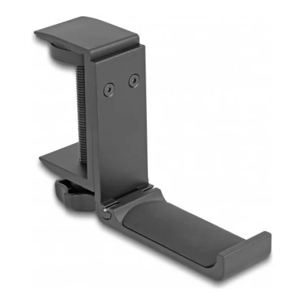 Delock - Halter für Kopfhörer - verstellbar, für Tischmontage, Aluminium - Schwarz (18449)