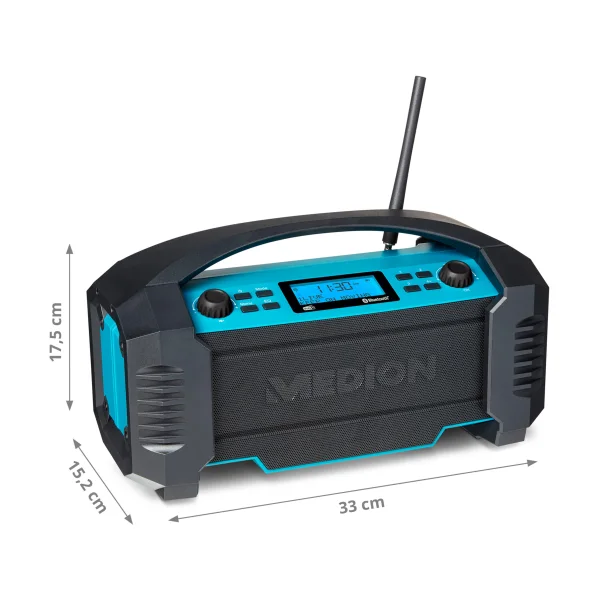 Medion MD 43320 DAB+ Baustellen-Radio blau / schwarz (50074398)