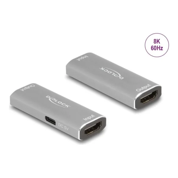 Delock - Repeater - HDMI - 19 pin HDMI Type A (female) / 19 pin HDMI Type A (female) - bis zu 20 m (11506)
