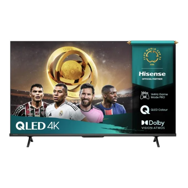 Hisense 43E77Q Pro, QLED-Fernseher - (108 cm (43 Zoll), schwarz, UltraHD/4K, Tripple Tuner, USB Recording, Time Shift, 144Hz Panel) [Energieklasse F] (43E77QPro)