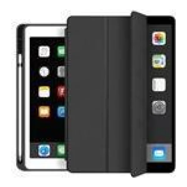 eSTUFF Pencil case - Bildschirmschutz für Tablet - Polyurethan-Kunstleder, Thermoplastisches Polyurethan (TPU) - Schwarz - 9.7 - für Apple 9.7 iPad (5. Generation, 6. Generation) (ES682085-BULK)