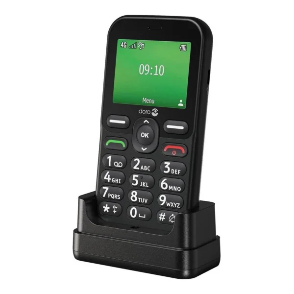 Doro LEVA E10 - schwarz 4G Mobiltelefon mit Secure-Button, HD-Voice, Hörgerätekompatibilität (380592)