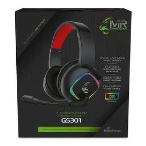 MediaRange MRGS301 Kopfhörer & Headset Kopfband Schwarz - Rot (MRGS301)