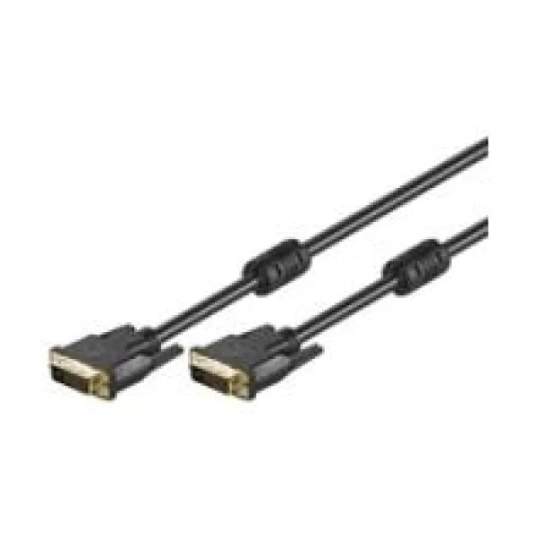 Wentronic Goobay DVI-D FullHD Kabel Dual Link, Schwarz, 10 m - DVI-D-Stecker Dual-Link (24+1-Pin) > DVI-D-Stecker Dual-Link (24+1-Pin) (93109)