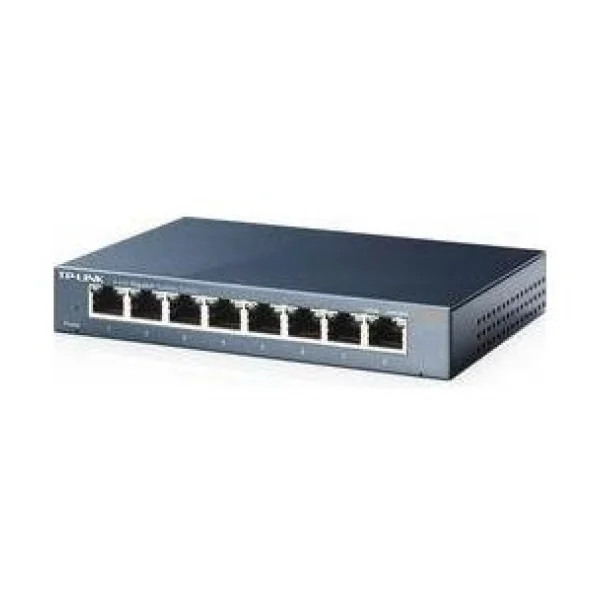 TP-Link TL-SG108 8-port Metal Gigabit Switch - Switch - unmanaged - 8 x 10/100/1000 - Desktop
