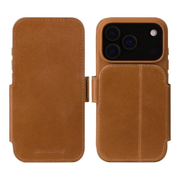 dbramante1928 Copenhagen - Flip-Hülle für Mobiltelefon - genarbtes Leder - Hellbraun - für Apple iPhone 17 Pro (CO63GT006621)