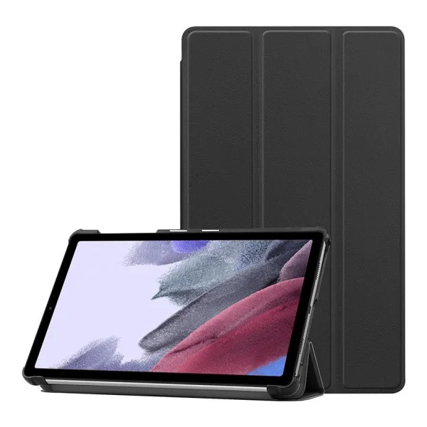 eSTUFF - Flip-Hülle für Tablet - Polyurethan, Polycarbonat - Schwarz - 8.7 - für Samsung Galaxy Tab A7 Lite (ES685013-BULK)