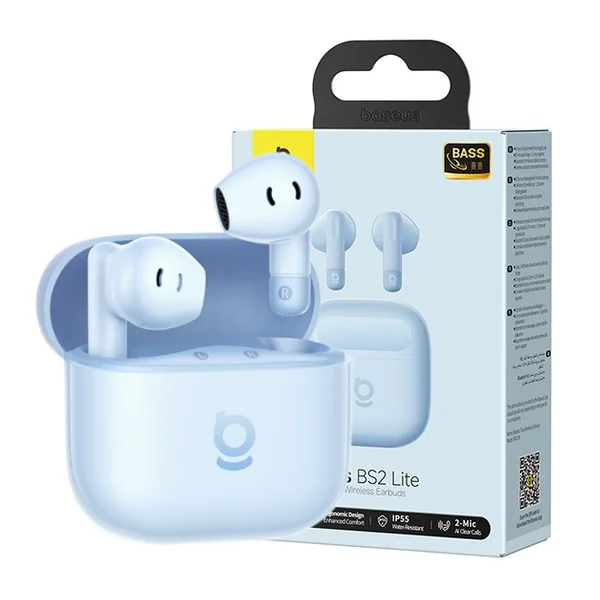 Baseus Bass BS2 Lite TWS Galaxy Blue True Wireless Earbuds Bluetooth 6.0 IP55 40h
