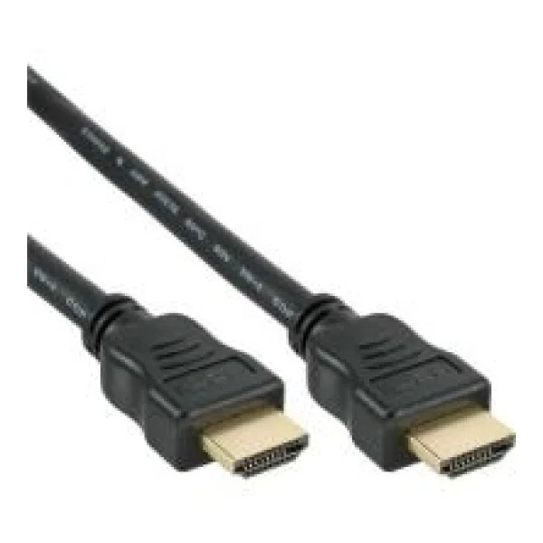 InLine High Speed - HDMI-Kabel mit Ethernet - HDMI männlich zu HDMI männlich - 10,0m - dreifach abgeschirmtes Twisted-Pair-Kabel - Schwarz (17010P)