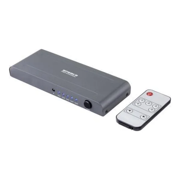 SpeaKa Professional SP-HSW-250 5 Port HDMI-Switch Ultra HD-fähig 3840 x 2160 Pixel (SP-9097444)