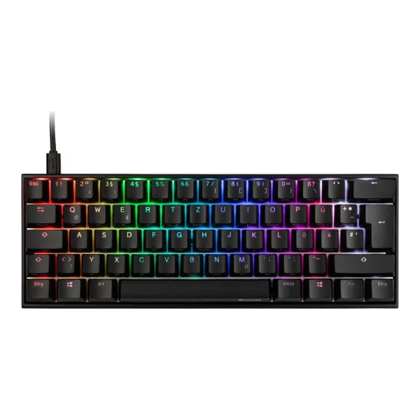 Ducky Mecha Mini MX-Brown USB Gaming-Tastatur Deutsch, QWERTZ Schwarz (DKME2061ST-BDEPDAAT1)