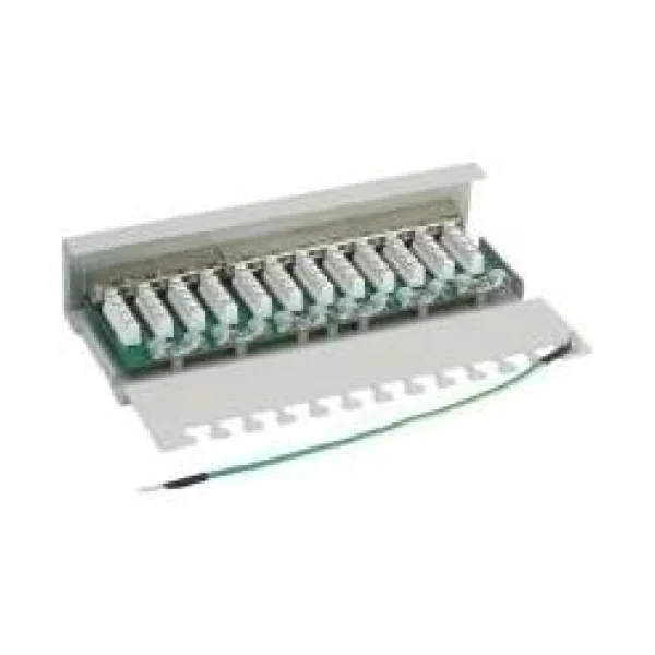 InLine® Patchfeld Cat.6, 12-fach, Tisch-/Wandmontage, lichtgrau, RAL7035 (76209)