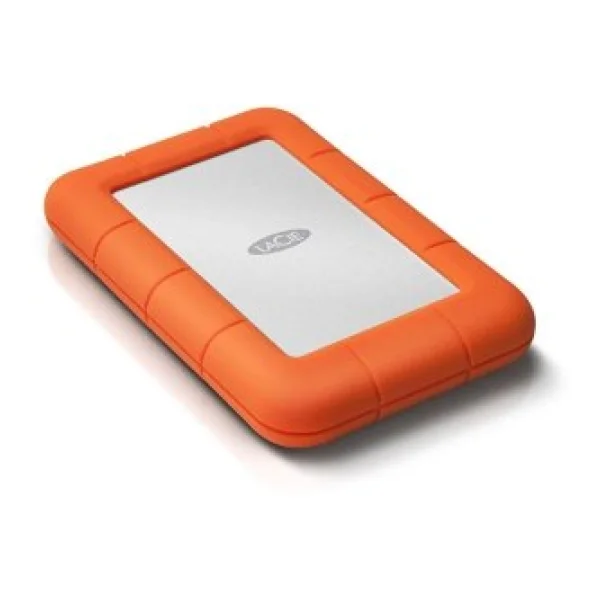 LaCie Rugged Mini - Festplatte - 4 TB - extern (tragbar) - USB 3.0 - 5400 U/min - Silber, orange (LAC9000633)