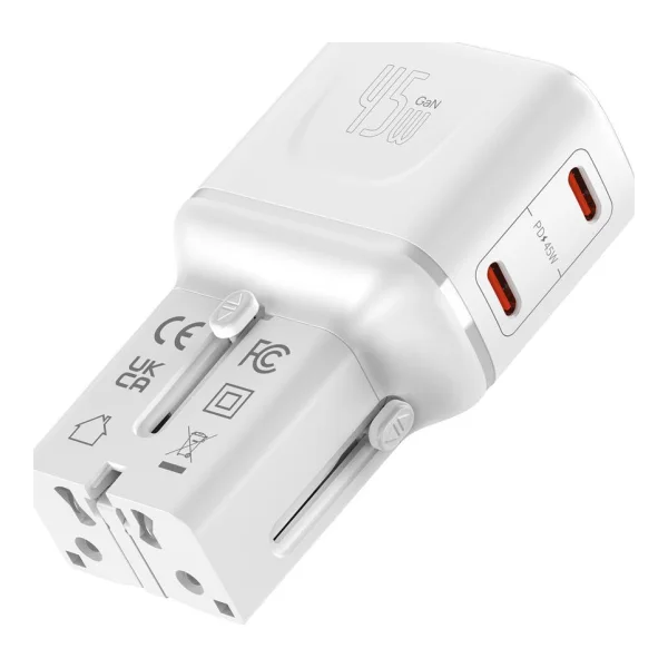 VALUE USB-Reiseladegerät, EU/UK/US, 2x USB C, 45W (19.99.1114)