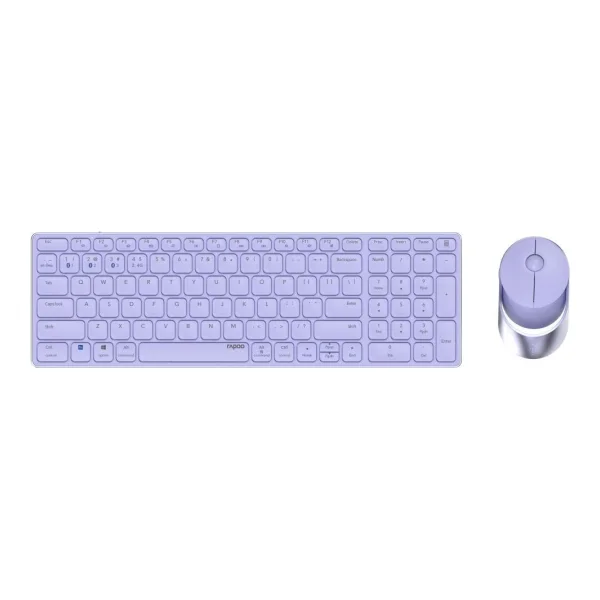 Rapoo 9750M Tastatur Maus enthalten RF Wireless + Bluetooth QWERTZ Deutsch Lila (00215377)