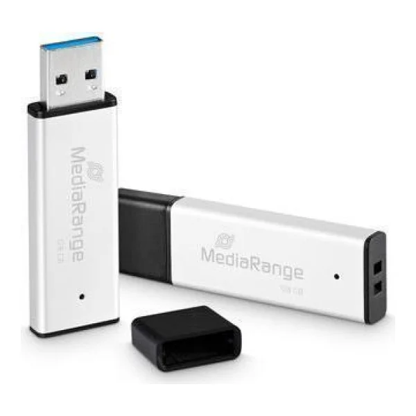 MediaRange MR1902 USB-Stick 128 GB USB Typ-A 3.0 Schwarz - Silber (MR1902)